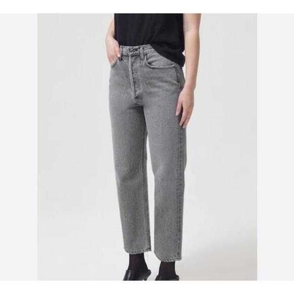AGOLDE Denim - Agolde Grey 90's Crop Jeans - Size 23
